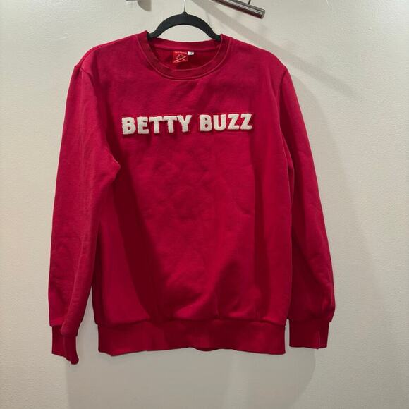 Betty Buzz Red Crewneck Sweatshirt | Size Medium | Blake Lively Brand - Picture 4 of 8